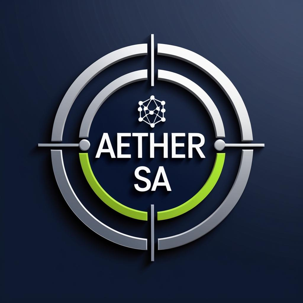 aether sa emblem logo navy and green